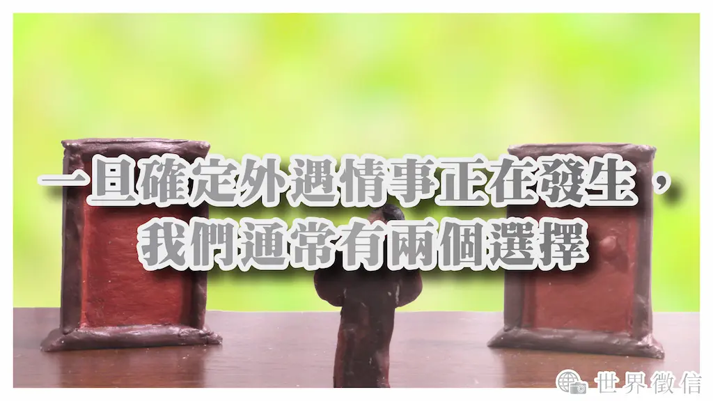 一旦確定外遇情事正在發生,我們通常有兩個選擇